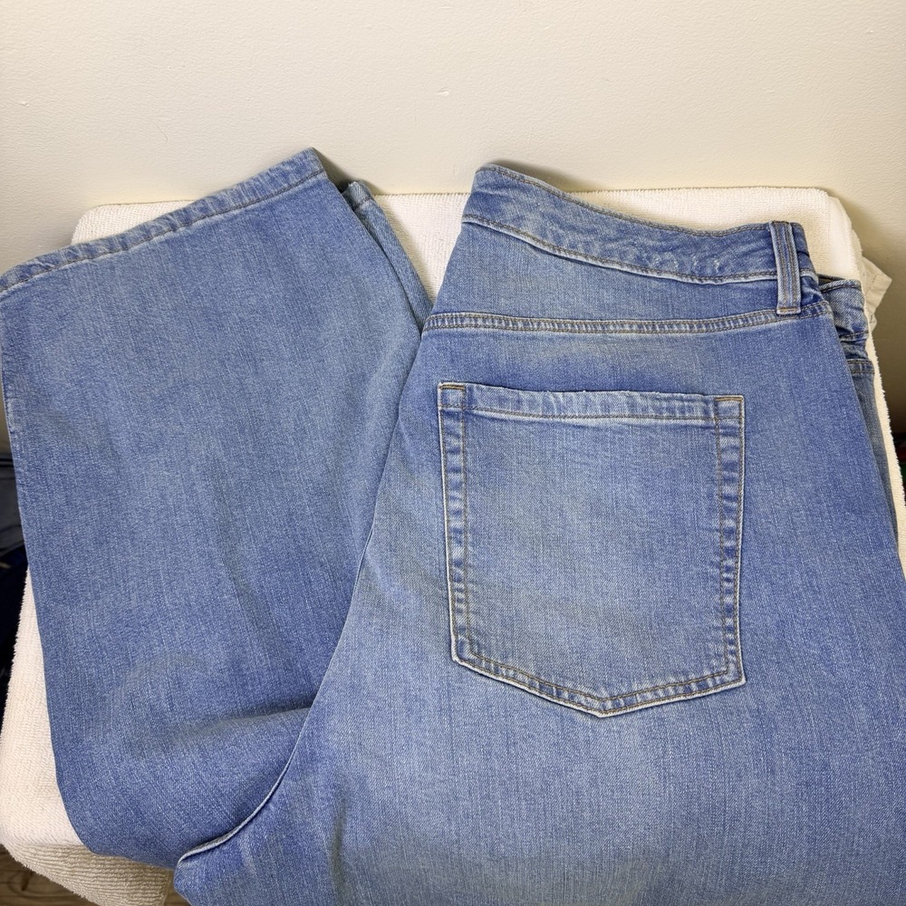 Trendy Women's High Rise Baggy Distressed Jeans Button Fly Wide Leg Boho